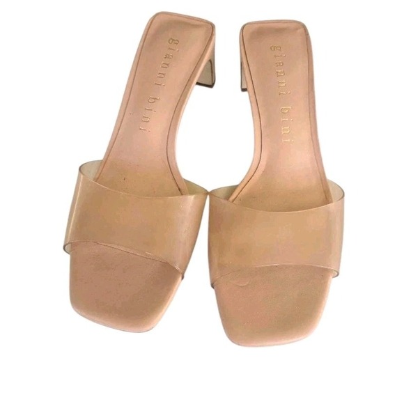 Gianni Bini Shoes - Gianni Bini Womens‎ Clear Heel Slides Size 7.5 Shoes